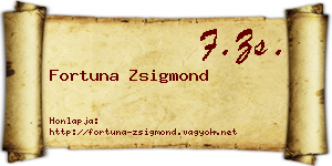 Fortuna Zsigmond névjegykártya