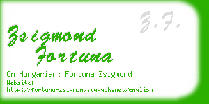 zsigmond fortuna business card